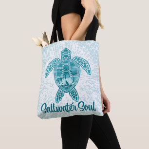Salzwasser Soul Tropische Meeresschildkröte mit Pa Tasche