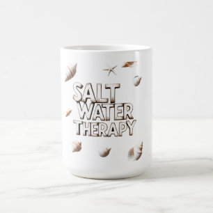 Salzwasser Therapie Ozeanziffer Sommerstrand Desig Kaffeetasse