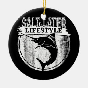 Salzwasser Tiefsee Angler Fischer Sport Keramik Ornament