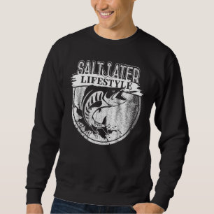 Salzwasser Tiefseefischerei Angler Fisherman Sport Sweatshirt