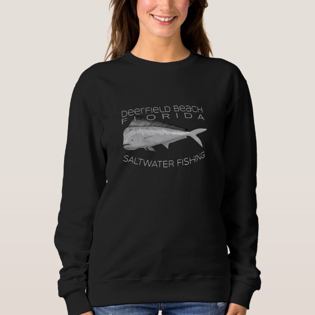 Salzwasser Tiefseefischerei Deerfield Beach Florid Sweatshirt (Vorderseite)