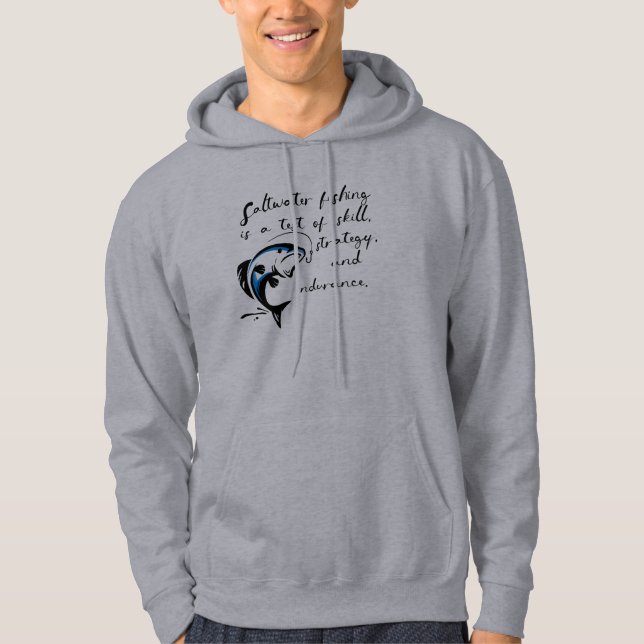 Salzwasserfischen. Hoodie (Vorderseite)