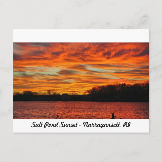 Salzwassersee Narragansett Rhode Island Postkarte (Vorderseite)