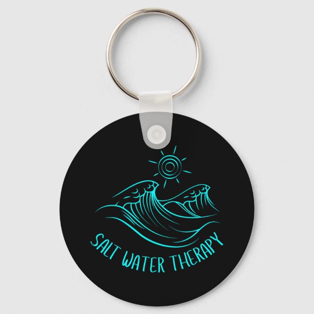 Salzwassertherapie Strand Lover Ocean Waves Sommer Schlüsselanhänger (Vorderseite)