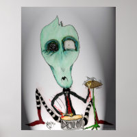 Sam- Ghoulie Drummer Art Poster von Tricia Martin