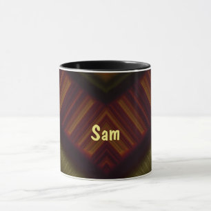 SAM ~ GLOSSY 3D Glossy Black Brown Green Tasse