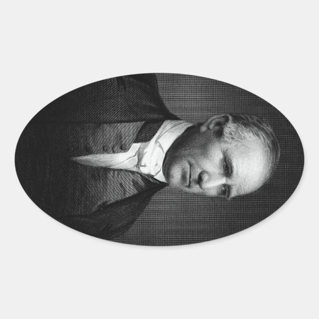 Sam Houston Ovaler Aufkleber (Vorderseite)