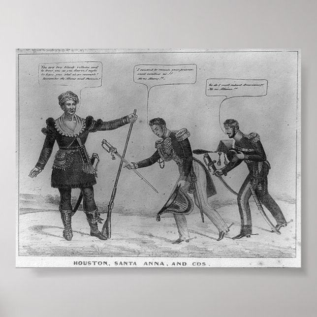 Sam Houston, Santa Anna, and Cos, 1836 Poster (Vorne)