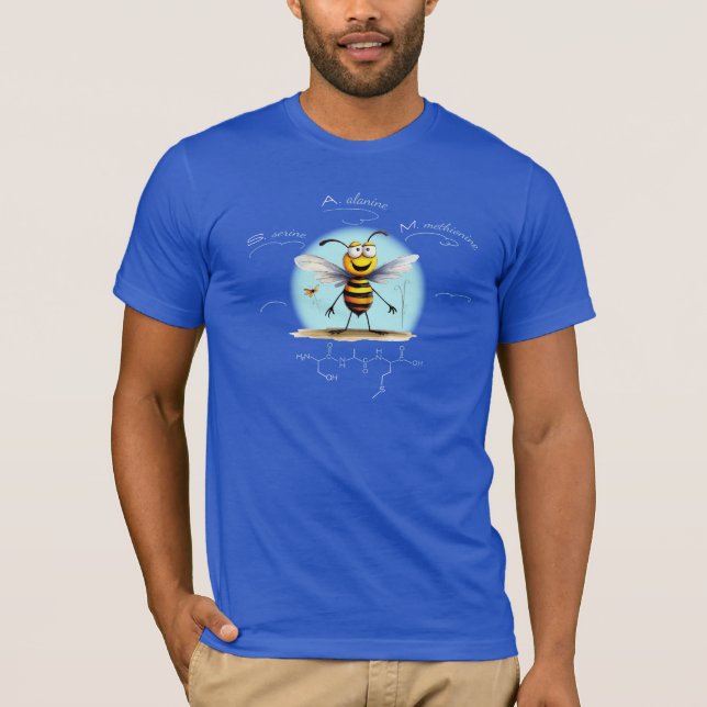 SAM Peptid, Bee-9 w/custom text, dunkel T-Shirt (Vorderseite)