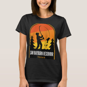 Sam Rayburn Reservoir Texas Fishing Raglan T-Shirt
