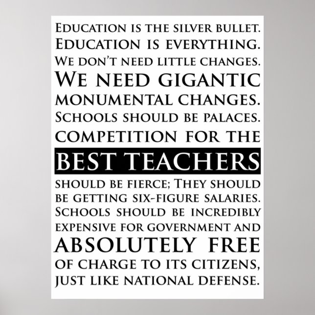 Sam Seaborn Bildung spricht über den Westen Poster (Vorne)