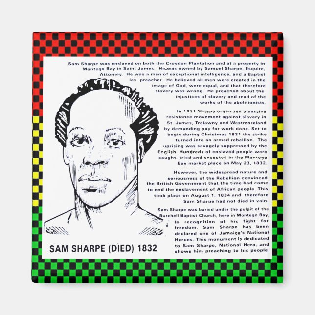 Sam Sharpe Sign in Montego Bay Magnet (Vorne)