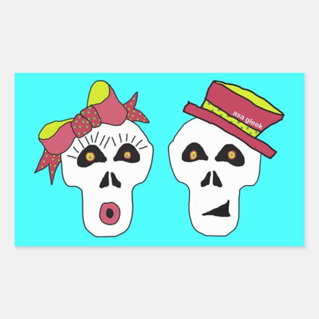 Sam und Sally Skull Sticker (Vorderseite)