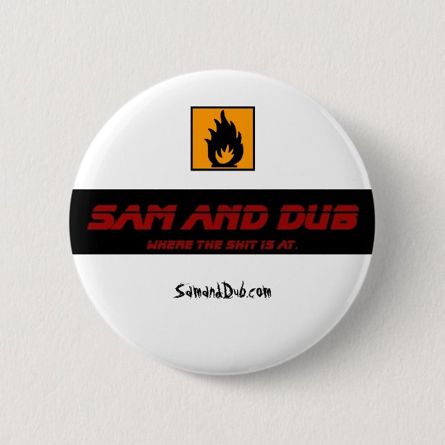 Sam und Tollpatsch-Knopf Button (Vorderseite)