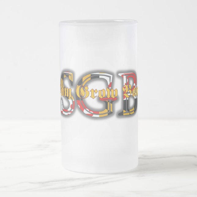 Sam wachsen Band MD-Logo-mattierte Bier-Tasse Mattglas Bierglas (Mittel)