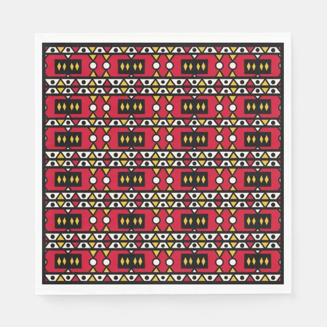Samakaka (afrikanisches, angolanisches Muster) Nap Serviette (Vorderseite)