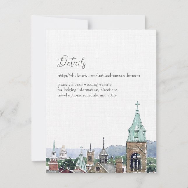 Samantha und Michael Details Einladung (Vorderseite)