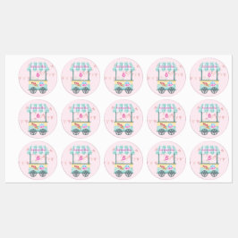 Samantha's Sweet 6th Ice Cream Party Labels Etiketten
