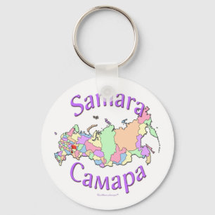 Samara-Stadt-Russland-Karte Schlüsselanhänger