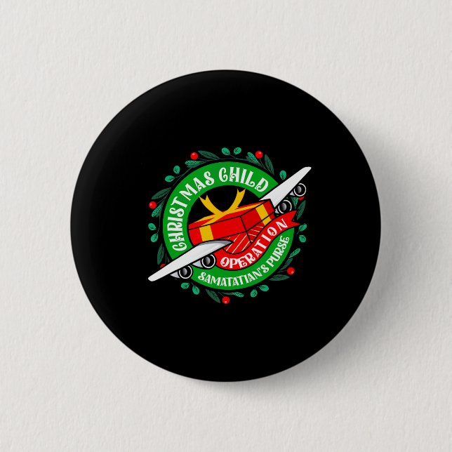 Samaritans Purse Operation Weihnachts-Kindermädche Button (Vorderseite)