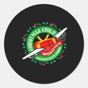 Samaritans Purse Operation Weihnachts-Kindermädche Runder Aufkleber