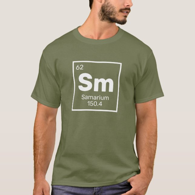 Samarium / Tableau Périodique - T-shirt Élément Sm (Devant)