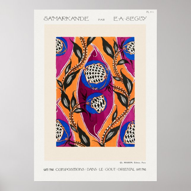 Samarkande Blume Market Wall Decor Poster (Vorne)