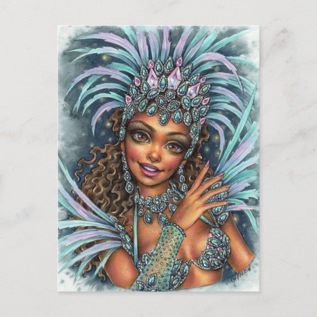 Samba Dancer Postcard Postkarte (Vorderseite)