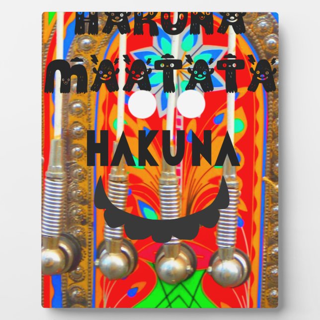 Samba Karnevalfarben Hakuna Matata blings.png Fotoplatte (Vorderseite)