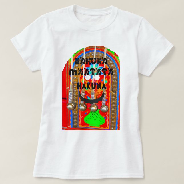 Samba Karnevalfarben Hakuna Matata blings.png T-Shirt (Design vorne)