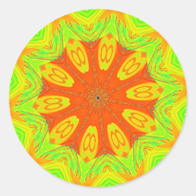 Samba Motif Art Print Runder Aufkleber (Vorderseite)