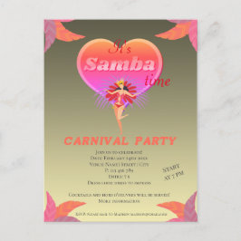 Samba Tanz brasilianischen Karneval Einladung Post
