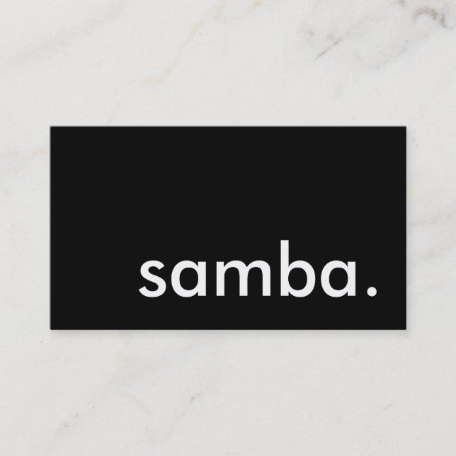 Samba. Visitenkarte (Vorderseite)