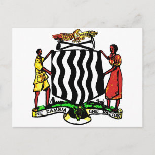 Sambia, Afrika, Wappen Postkarte