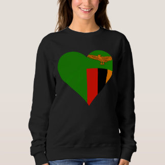 Sambia-Flagge Herz Sambia Liebe Sambia Sweatshirt