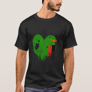 Sambia-Flagge Herz Sambische Wurzeln Vintage Sambi T-Shirt