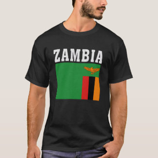 Sambia-Flagge Patriotische Nationale Wurzeln Souve T-Shirt