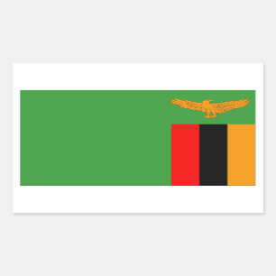 Sambia-Flagge Rechteckiger Aufkleber