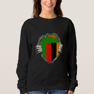 Sambia-Flagge Sweatshirt
