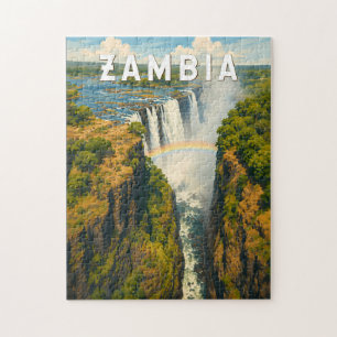 Sambia Illustration Reise Kunst Vintage