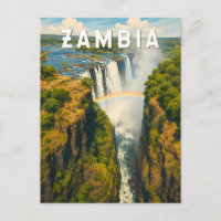 Sambia Illustration Reise Kunst Vintage
