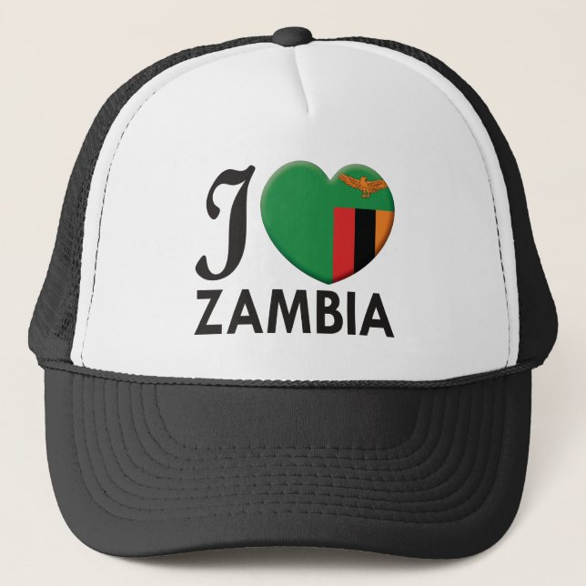 Sambia-Liebe Truckerkappe (Vorderseite)