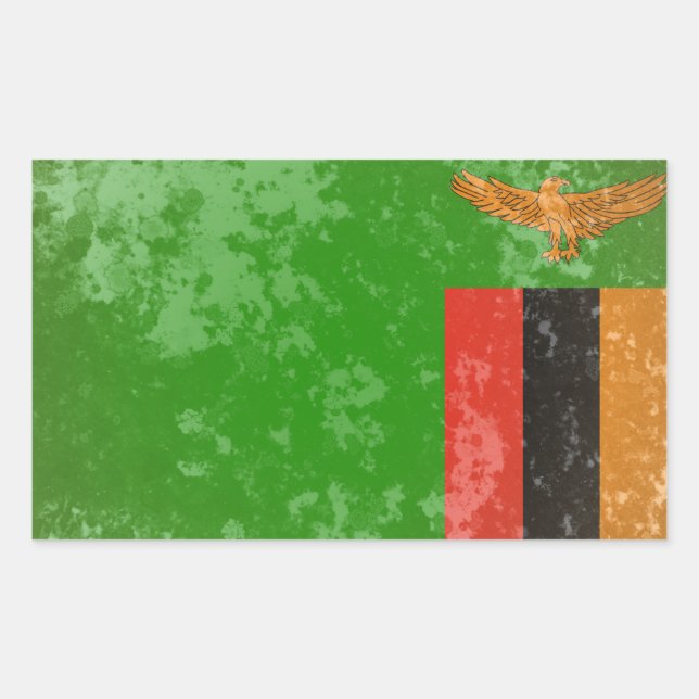 Sambia Rechteckiger Aufkleber (Vorderseite)