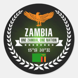 Sambia Runder Aufkleber