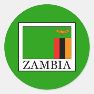 Sambia Runder Aufkleber