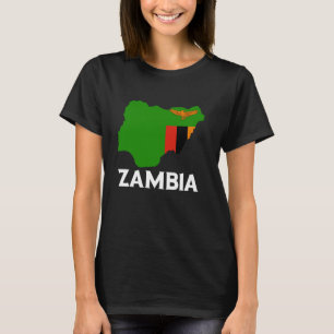 Sambia Sambischer Stolz Sambische Wurzeln Karte Sa T-Shirt