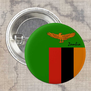 Sambia-Taste, patriotische sambische Flaggenmode Button