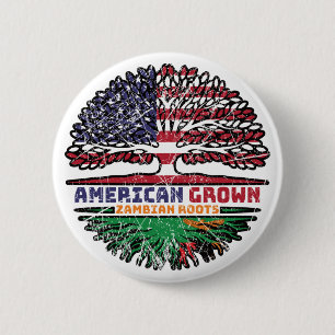 Sambia USA USA Vereinigte Staaten Tree Button