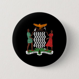 Sambia-Wappen Button