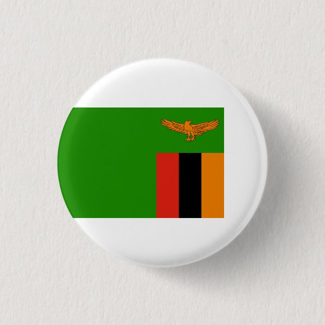 sambische Flagge, Flagge Sambias Button (Vorderseite)